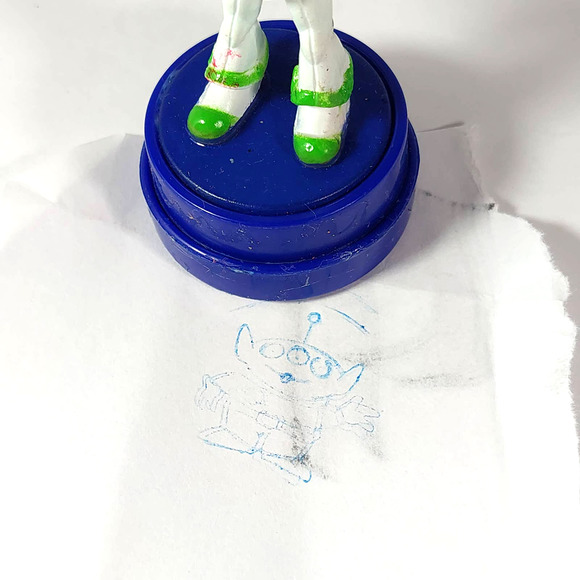 VTG? Disney Pixar Toy Story Woody and Buzz Light Year Rubber Stamps with Ink - Picture 8 of 10